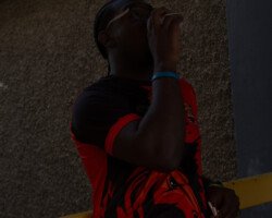 photo of a a student enjoying his snack